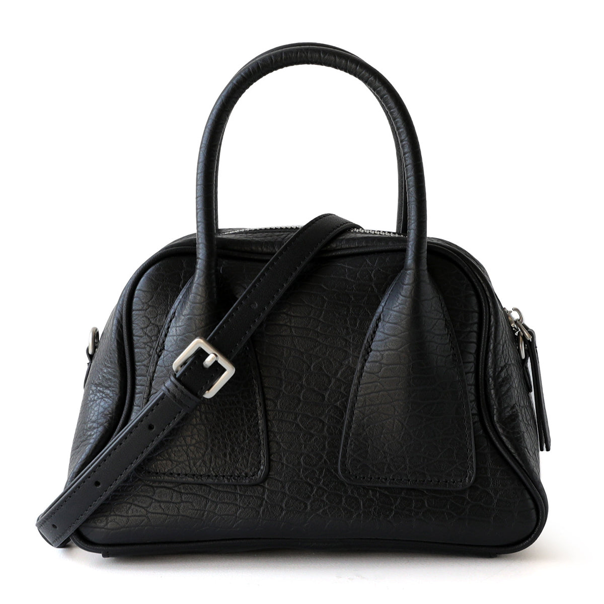 Camden Mini Bowling Bag – Black Leather - Hayaa
