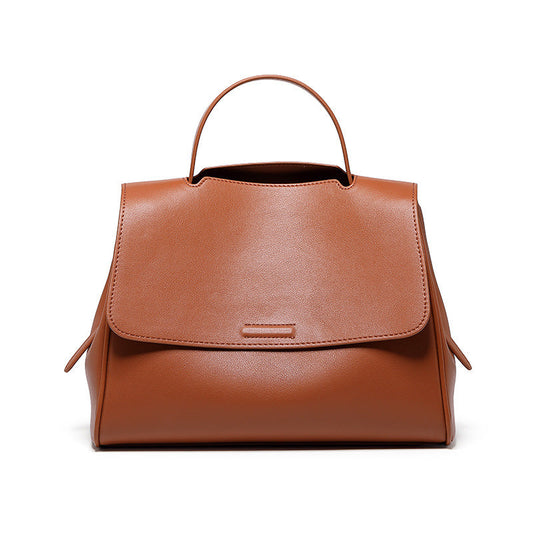 Belgravia Top-Handle Satchel – Brown Leather - Hayaa
