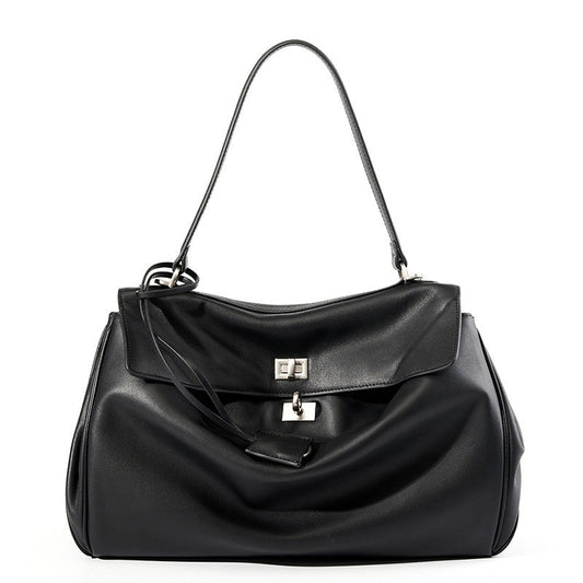 Kensington Tote – Black Leather - Hayaa