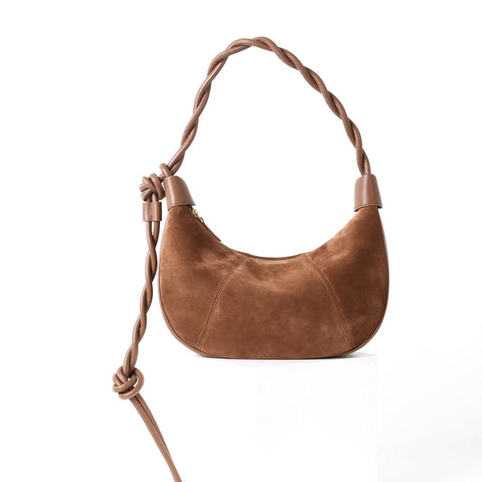 Richmond Crescent Hobo – Brown Suede - Hayaa