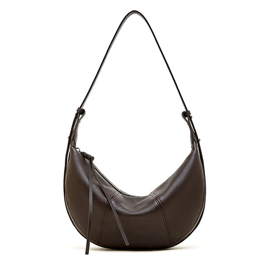 Primrose Half-Moon Bag – Coffee Leather - Hayaa